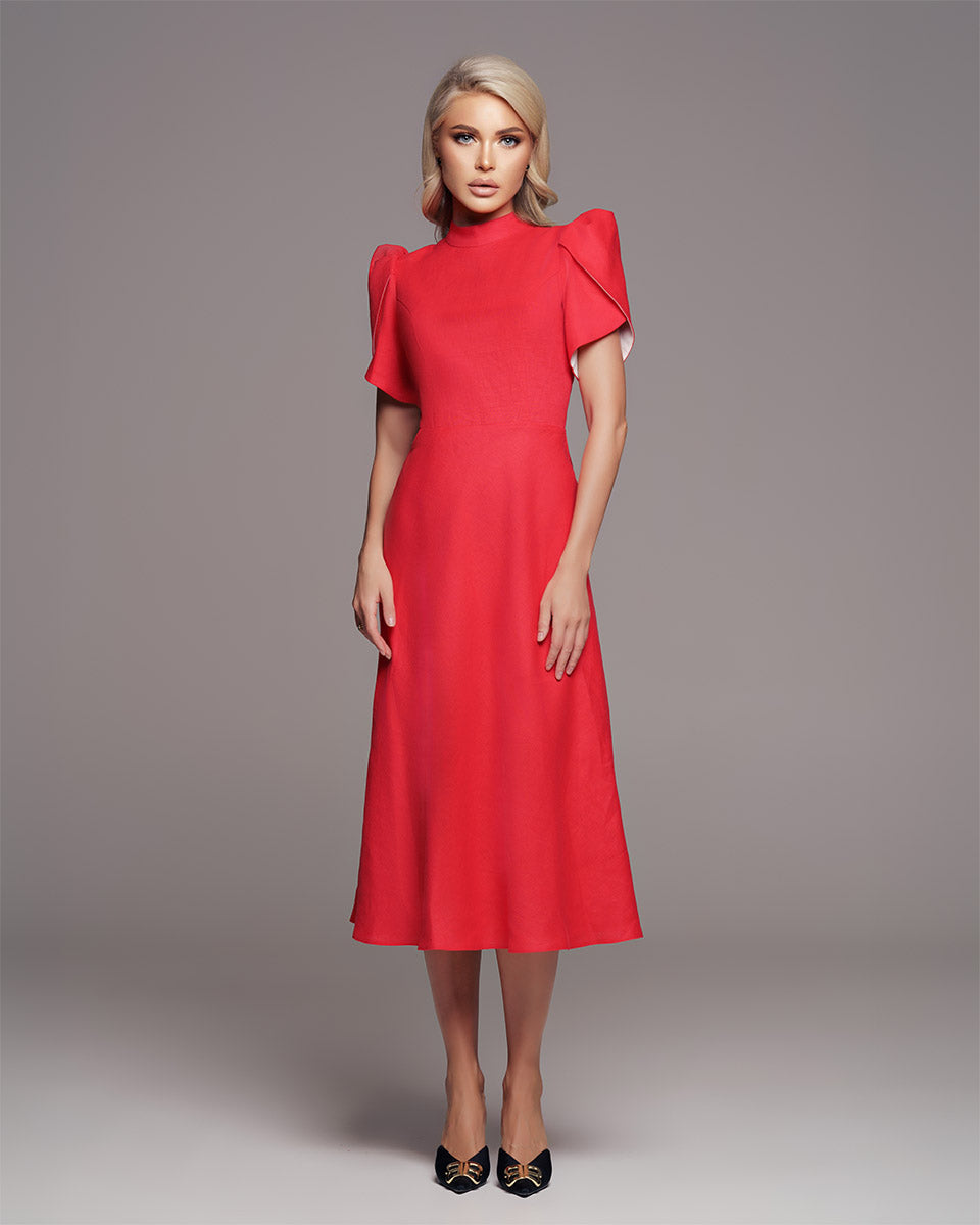 Tulip Sleeve Dress – Midi